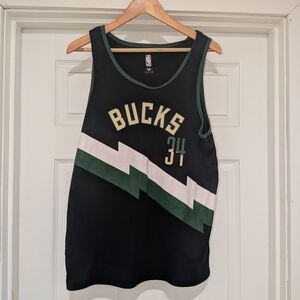 NBA Bucks Black and Green Kids Jersey
